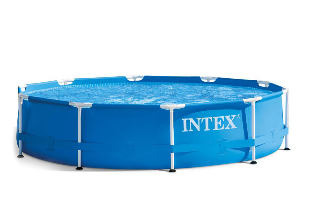 INTEX zwembad met pomp - rond - 305 cm - opzetzwembad - blauw
