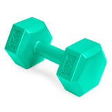 Dumbbells - gewichten set - 6 kg - 2x 3kg - zeskant - groen