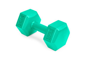 Dumbbells - gewichten set - 6 kg - 2x 3kg - zeskant - groen