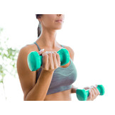 Dumbbells - gewichten set - 6 kg - 2x 3kg - zeskant - groen
