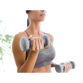 Dumbbells - gewichten set - 6 kg - 2x 3kg - zeskant - grijs