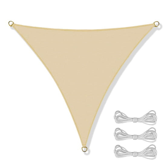 Schaduwdoek - waterdicht - driehoek - 3,6x3,6x3,6 m - beige