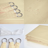 Schaduwdoek - waterdicht - driehoek - 3,6x3,6x3,6 m - beige