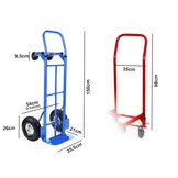 Steekwagen - transportwagen - opvouwbaar - tot 250 kg - blauw