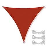 Schaduwdoek - waterdicht - driehoek - 3,6x3,6x3,6 m - rood