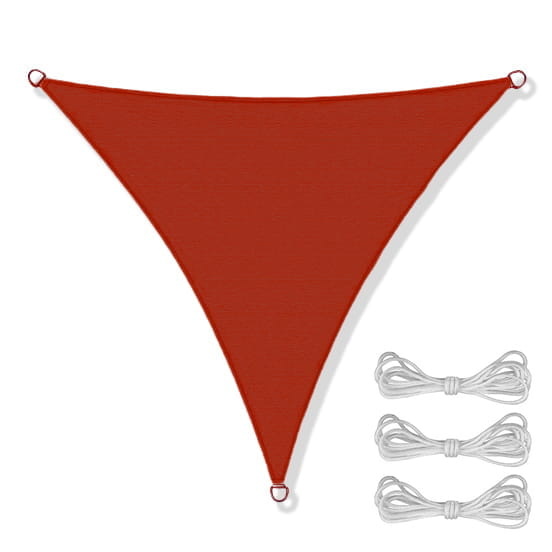 Schaduwdoek - waterdicht - driehoek - 3,6x3,6x3,6 m - rood