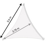 Schaduwdoek - waterdicht - driehoek - 3,6x3,6x3,6 m - rood