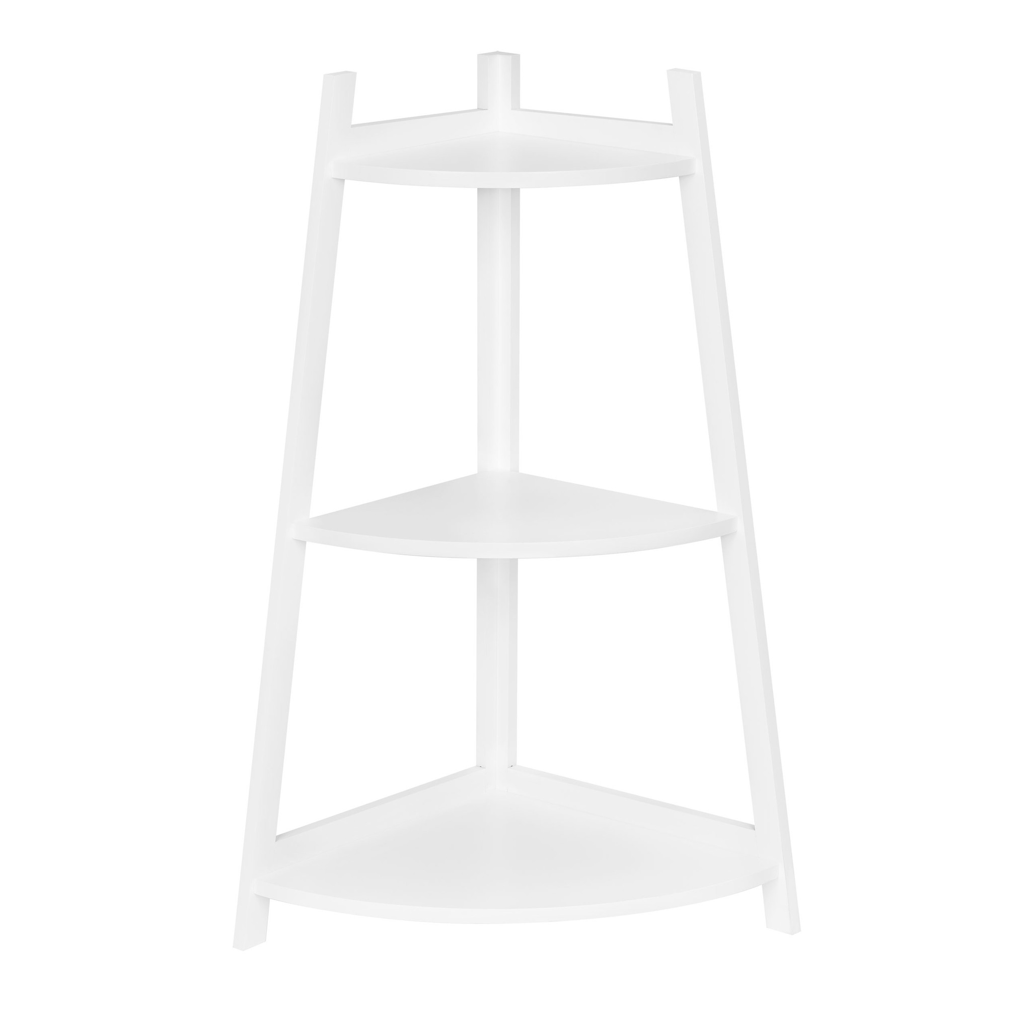 Hoekkastje - 3 schappen - 56,5x40x84,5 cm - wit