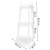 Hoekkastje - 3 schappen - 56,5x40x84,5 cm - wit