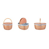 Picknickmand - rieten mand - 44x34x21 cm