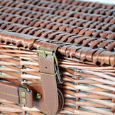 Picknickmand - 4 personen - 22-delig - rieten mand - 43x30x19cm