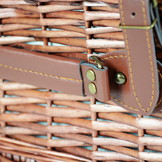 Picknickmand - 4 personen - 22-delig - rieten mand - 43x30x19cm