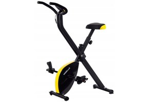 Opvouwbare hometrainer - met computer - zwart geel