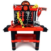 Werkbank kind - speelgoed gereedschap - 57x32x68cm - rood zwart