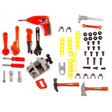 Werkbank kind - speelgoed gereedschap - 57x32x68cm - rood zwart