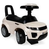 Loopauto - met geluid - 62,5x28x40 cm - wit