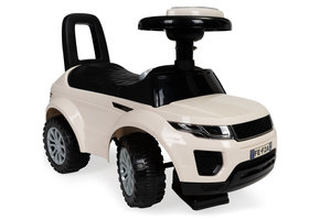 Loopauto - met geluid - 62,5x28x40 cm - wit