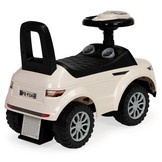 Loopauto - met geluid - 62,5x28x40 cm - wit