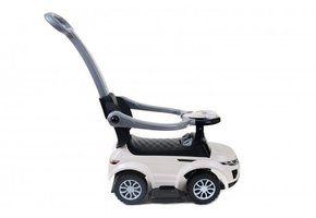 Loopwagen met duwstang - wit- met uitvalbeveiliging