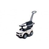 Loopwagen met duwstang - wit- met uitvalbeveiliging