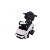 Loopwagen met duwstang - wit- met uitvalbeveiliging