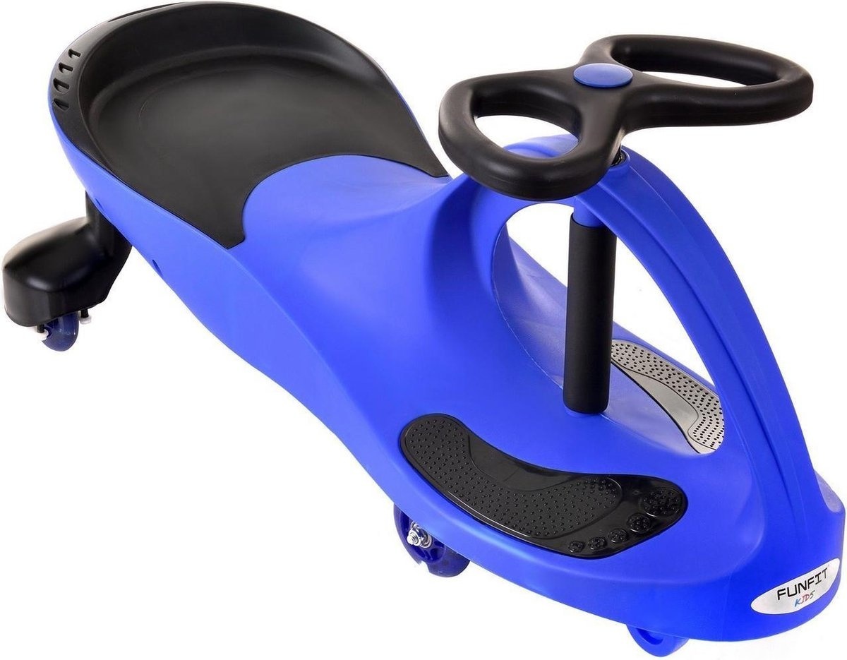 Wiggle car - wiebelauto - met LED-verlichte wielen - blauw