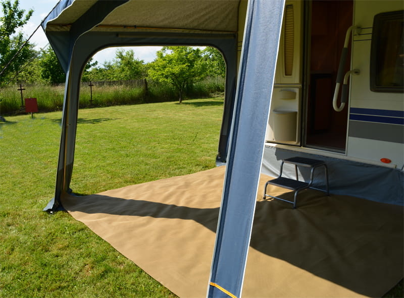 Tenttapijt - grondzeil voortent - 430g - 250 cm breed - beige