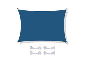 Schaduwdoek rechthoek - zonnedoek - 3x2 m - blauw