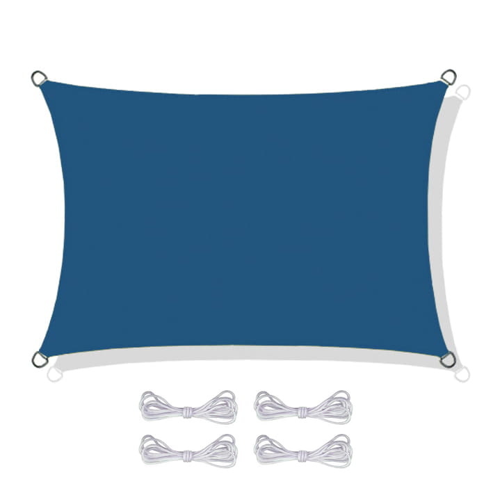 Schaduwdoek rechthoek - zonnedoek - 3x2 m - blauw