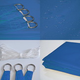 Schaduwdoek rechthoek - zonnedoek - 3x2 m - blauw