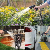 Flexibele tuinslang - 10-30 meter - met sproeipistool - zwart