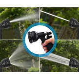 Flexibele tuinslang - 10-30 meter - met sproeipistool - zwart