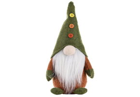 Kerstkabouter - gnoom kerst - 12x22 cm - groen bruin