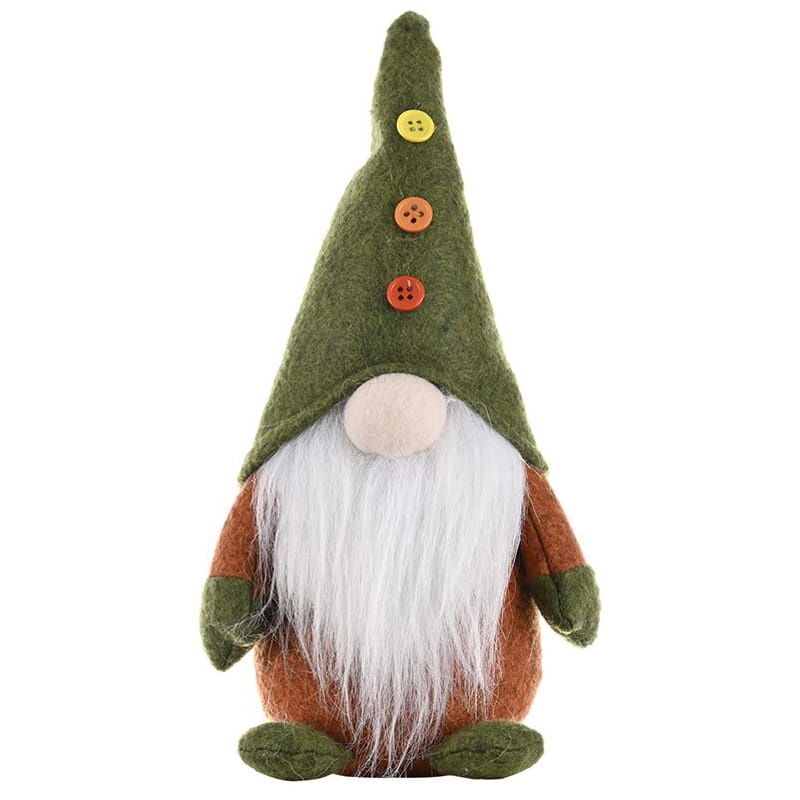 Kerstkabouter - gnoom kerst - 12x22 cm - groen bruin