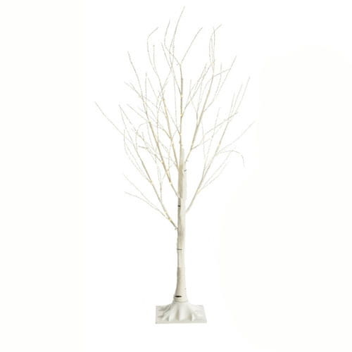 Kunstboom - berk - 120 cm - met verlichting - 96 LEDS - wit