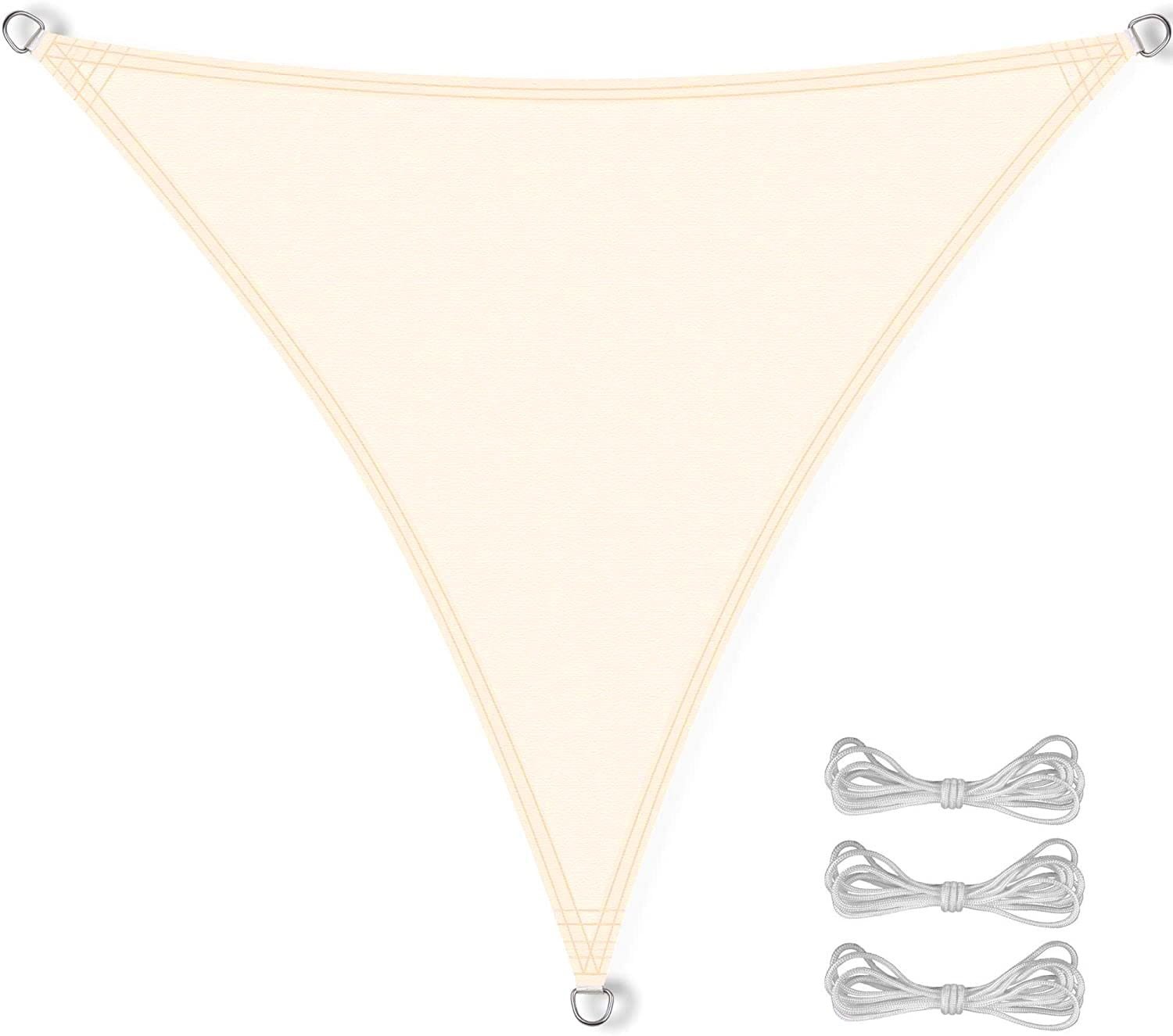 Schaduwdoek driehoek - zonnedoek - 5x5x5 m - beige