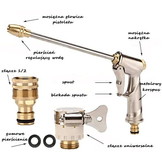 Flexibele tuinslang - 15-45 meter - met spuitpistool - blauw