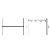 Schommelframe - en hangmat standaard - 260x195x230 cm - grafiet