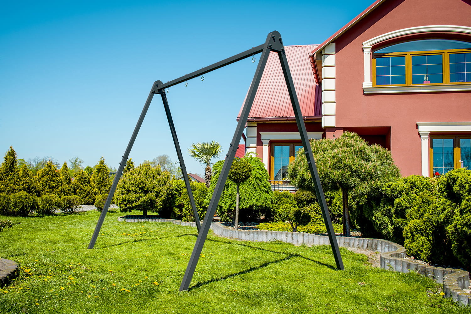 Schommelframe - en hangmat standaard - 260x195x230 cm - grafiet