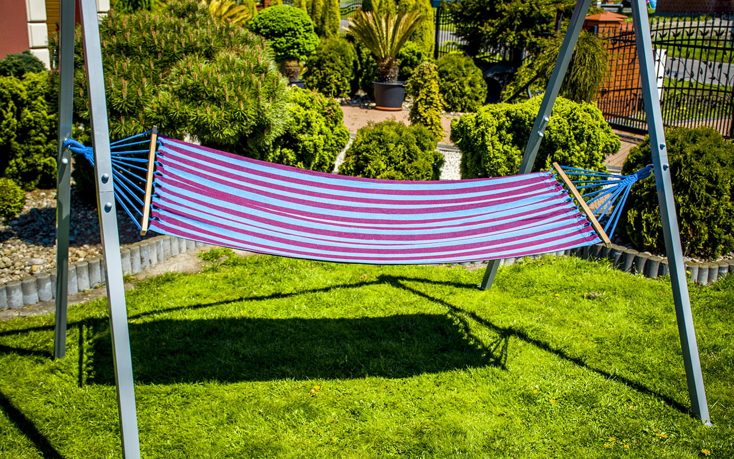 Schommelframe - en hangmat standaard - 260x195x230 cm - grafiet