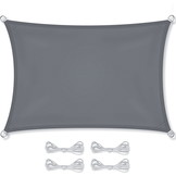 Schaduwdoek rechthoek - zonnedoek - 3x5 m - grijs