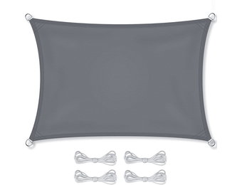 Schaduwdoek rechthoek - zonnedoek - 3x5 m - grijs