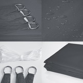 Schaduwdoek rechthoek - zonnedoek - 3x5 m - grijs