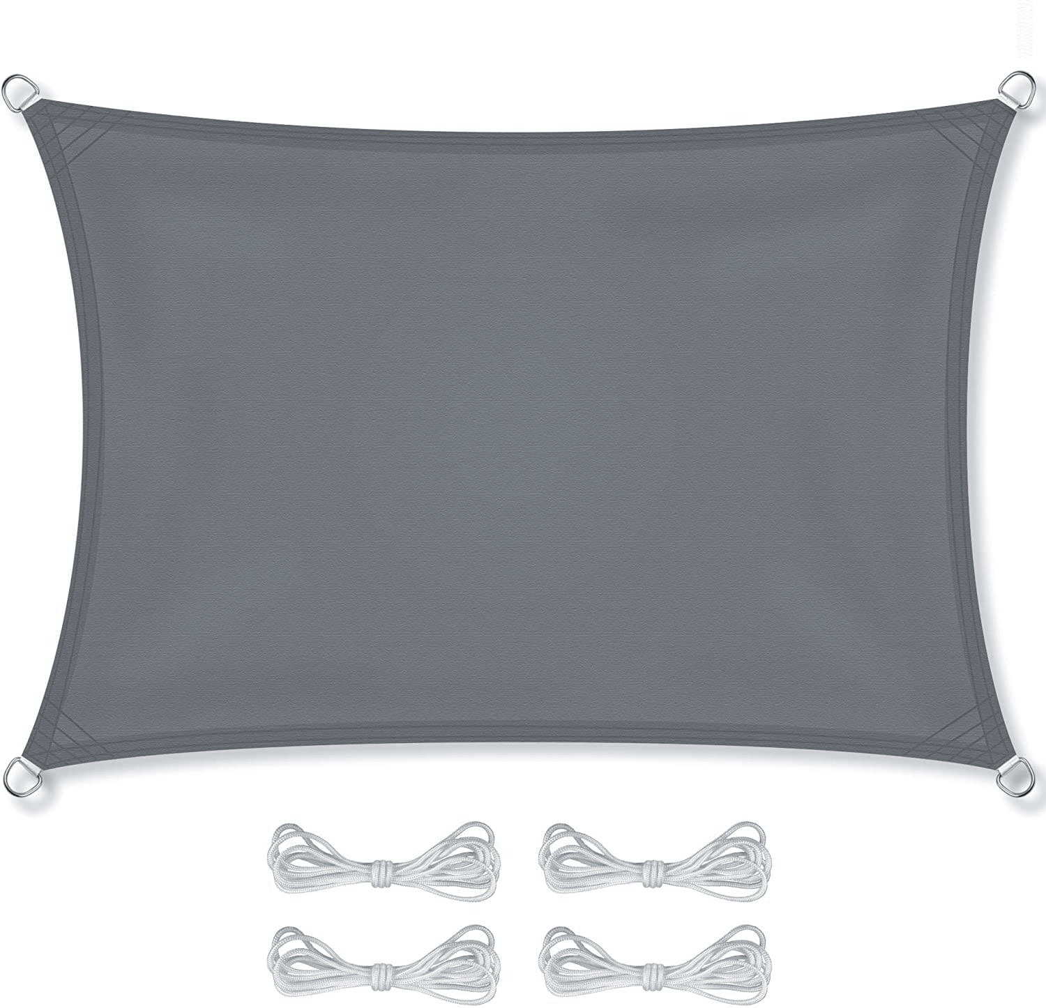 Schaduwdoek rechthoek - zonnedoek - 3x2 m - grijs