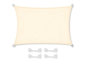 Schaduwdoek rechthoek - zonnedoek - 3x2 m - beige