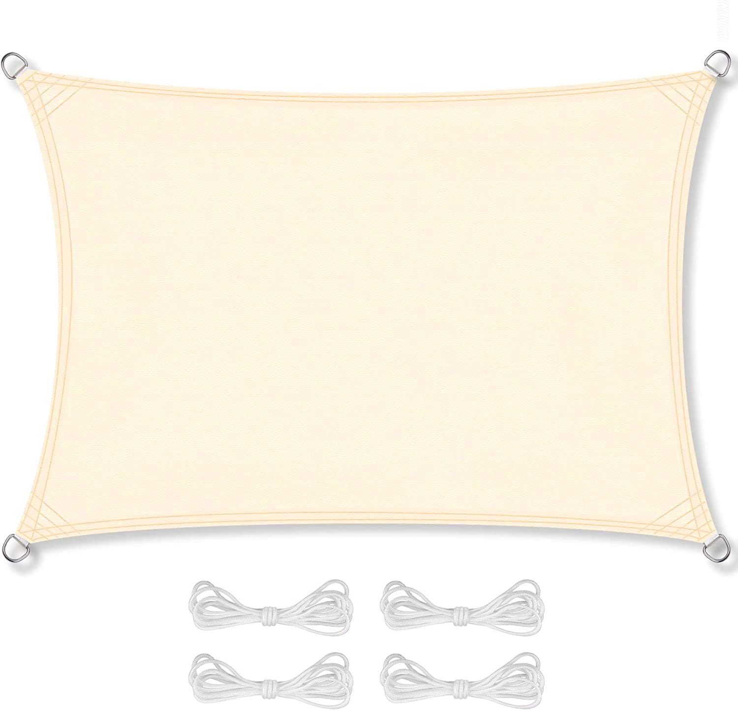 Schaduwdoek rechthoek - zonnedoek - 3x2 m - beige