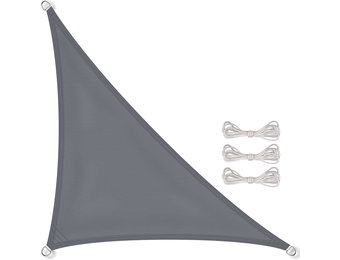 Schaduwdoek driehoek - zonnedoek - 7x5x5 m - grijs