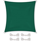 Schaduwdoek - zonnedoek - vierkant - 4x4 m - groen