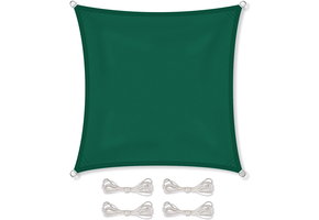 Schaduwdoek - zonnedoek - vierkant - 4x4 m - groen