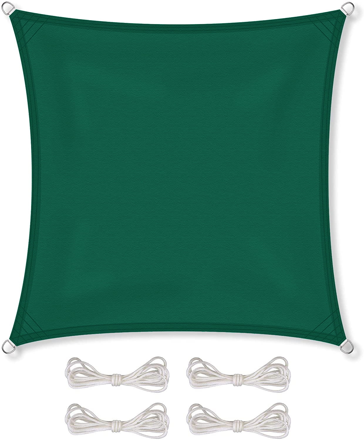 Schaduwdoek - zonnedoek - vierkant - 4x4 m - groen